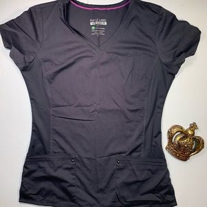 HEALING HANDS Charcoal Grey Scrub Top